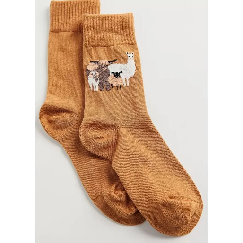 Urban Outfitters Hansel From Basel Fluffy Friends Crew Sock 3 Pair - Picture 2 of 5
